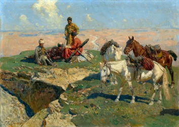 De rust van de krijgers van de Kaukasus