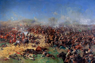 De Slag bij Borodino op 26 augustus 1812. Derde Franse Aanval