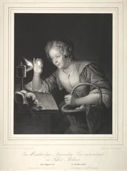 Meisje dat eieren controleert, 1840