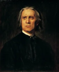 Portret van de Hongaarse componist en pianist Franz Liszt (Doborjan)
