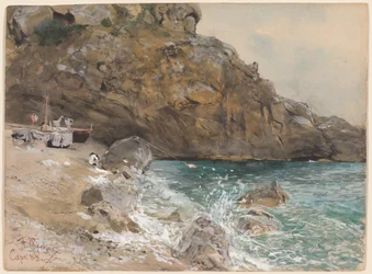 Het strand bij Marina Piccola, Capri