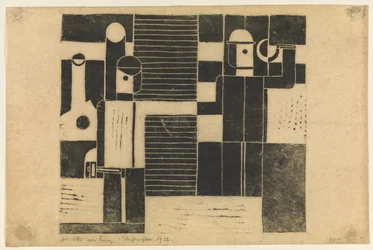 Compositie met een arbeider en een boer