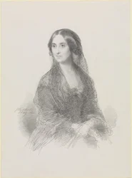 Portret van een dame in Spaanse klederdracht, zittend, halffiguur