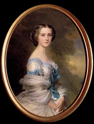 Portret van Louise Sophie Melanie Renouard de Bussière, Gravin Edmond de Pourtalès. 1857