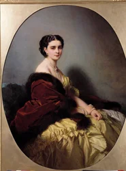 Portret van Madame Narichkin. Schilderij door Xaver Winterhalter