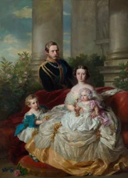 De familie van kroonprins en kroonprinses Frederik Willem van Pruisen