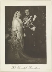 Portret van Juliana, koningin der Nederlanden, en Bernhard van Lippe-Biesterfeld