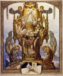 Illustratie uit Dantes Goddelijke Komedie, Paradijs, Canto VIII, 1921