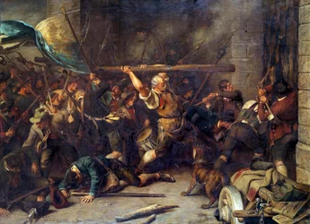 De opstand van de boeren in 1850 De aanval op de rode barrière