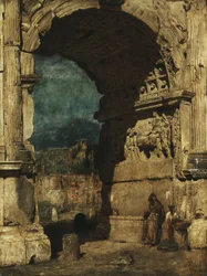 Studie voor het schilderij De Titusboog in Rome