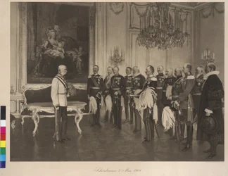 Bezoek van de Duitse Prins van de Federaties op 8 mei 1908 in kasteel Schoenbrunn