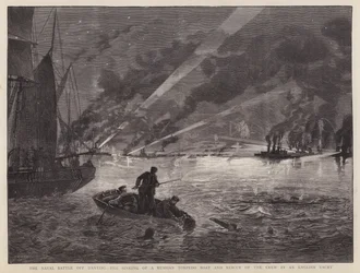 De zeeslag bij Dantzig: het zinken van een Russische torpedoboot en de redding van de bemanning door een Engelse jacht
