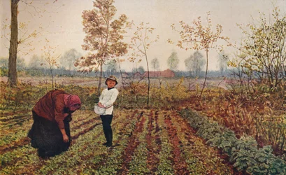 Het viooltjesveld, 1867, ca. 1915