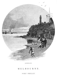Queenscliff, Port Phillip, Victoria, Australië, 1886