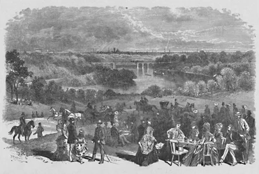 Uitzicht vanaf Belmont Mansion, Fairmount Park, 1883