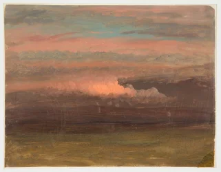 Wolkstudie bij zonsondergang