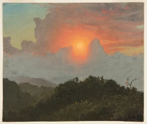 Wolken en zonsondergang, Jamaica