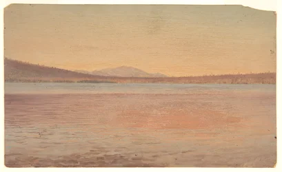 Verre uitzicht op Mount Katahdin en Traveller gezien vanaf Lake Millinocket