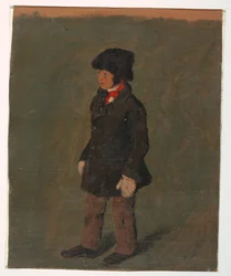Tekening, Een jongen (waarschijnlijk de zoon van Church), ca. 1874-75