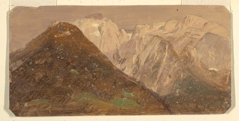 Tekening, Alpenlandschap (waarschijnlijk Zwitserland), 1868