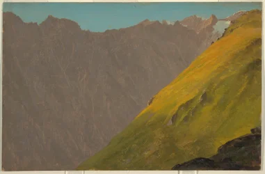 Tekening, Alpenlandschap, Beieren of Zwitserland, 1868