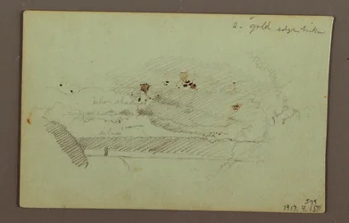 Tekening, American Falls Under a Cloudy Sky, Niagara River, mogelijk 1856