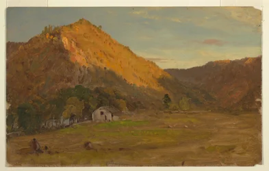 Tekening, Herfstlandschap (North Carolina), 1865-70