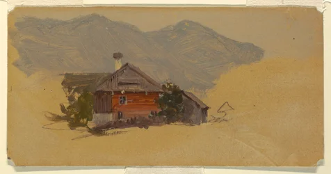 Tekening, Berchtesgaden, boerenhuis, 1868