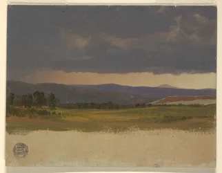 Tekening, Blauwe heuvel onder lage wolken, 1869-70