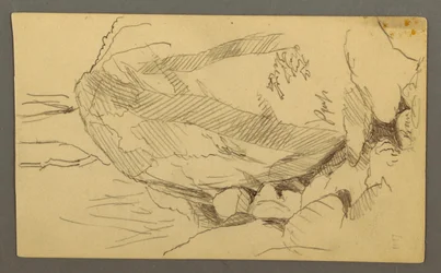 Tekening, Zwerfkei en rotsen, mogelijk 1877