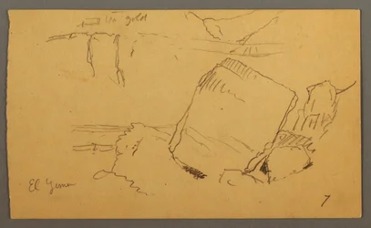Tekening, keien, februari mogelijk 1868