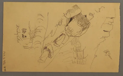 Tekening, keien, februari mogelijk 1868