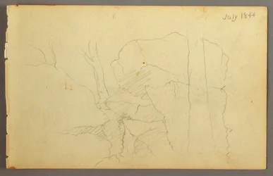 Tekening, Keien tussen bomen, 1844