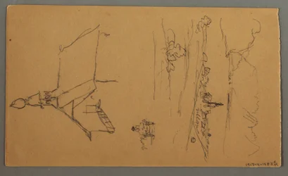 Tekening, Brede Vallei, Schuur, St. Gilgen, Oostenrijk, mogelijk 1868