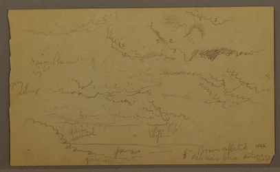 Tekening, Wolkenstudie, mogelijk 1860