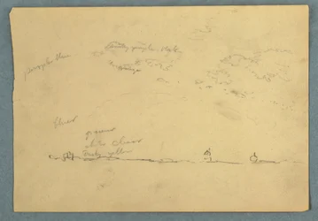 Tekening, Wolken boven een horizonlijn, 1857