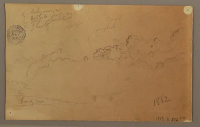 Tekening, Bewolkte lucht, 1863