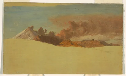 Tekening, Cotopaxi gezien vanuit Ambato, Ecuador, 1853