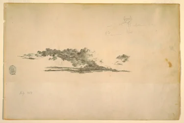 Tekening, koe, wolken, juli en september 1844