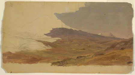 Tekening, Ecuador, berg (mogelijk Chimborazo), 1853