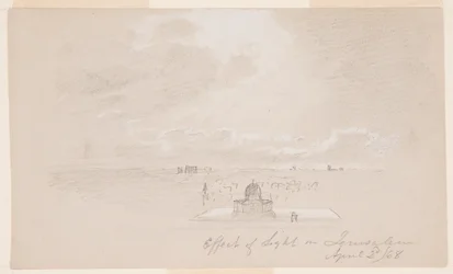 Tekening, Effect van licht op Jeruzalem, 2 april 1868
