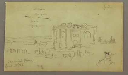 Tekening, gevel als het Parrelorium, 28 april 1868