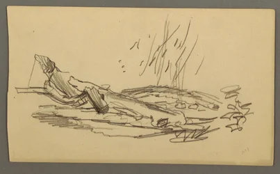 Tekening, Gevallen boom, mogelijk 1877