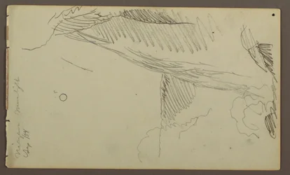 Tekening, Watervallen in maanlicht, 1858