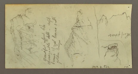 Tekening, Figuur rijdend op kameel, zittend op kameel, mogelijk 1868