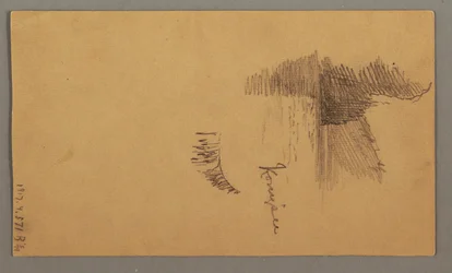 Tekening, Figuurstudies, Figuur in boot, Vis, mogelijk 1868