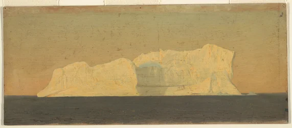 Tekening, drijvende ijsberg, Labrador, juni of juli 1859