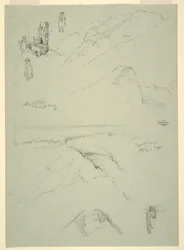 Tekening, van "bij Golling," Oostenrijk, 5 augustus 1868