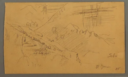 Tekening, Hillside, februari 1869 