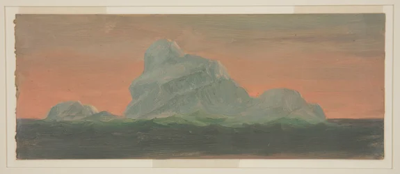 Tekening, ijsberg tegen avondlucht, juni 1859